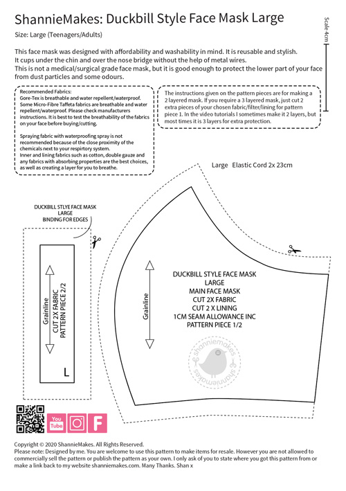 Surgical Face Mask Patterns To Print