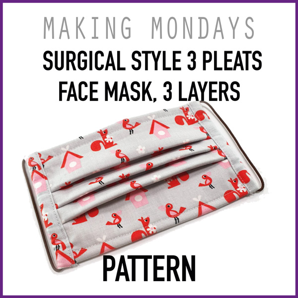 Download Surgical Style 3 Pleats Face Mask, 3 Layers Pattern